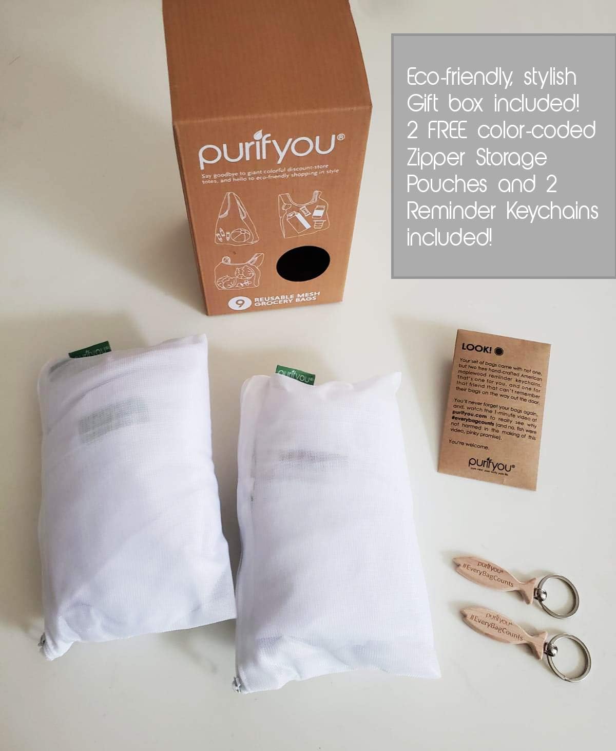 Grocery Mesh Bags (9pcs/set) Purifyou®