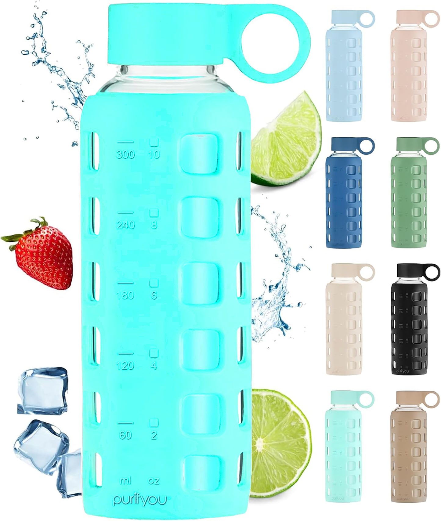 Glass Water Bottle Purifyou®