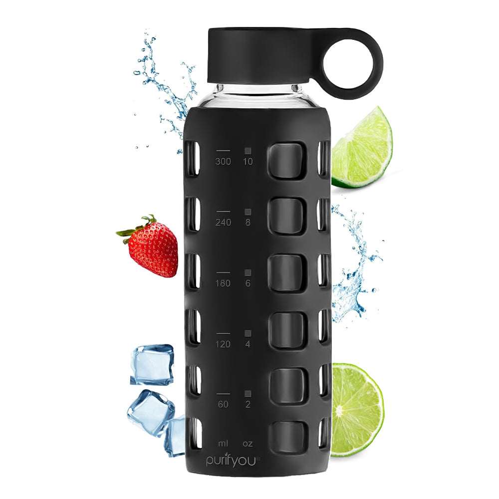 purifyou® Glass Water Bottle