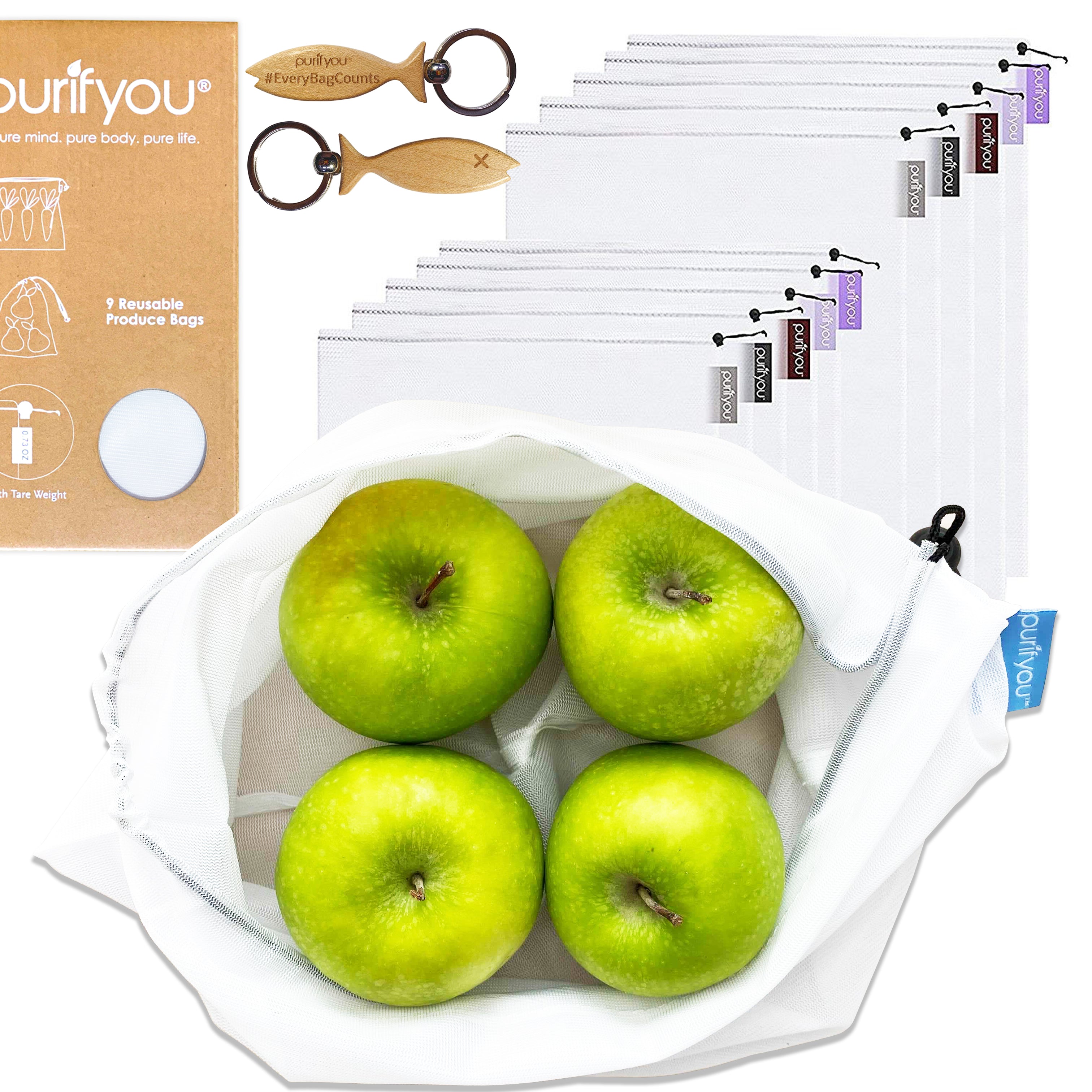 Purifyou reusable mesh produce bags new arrivals